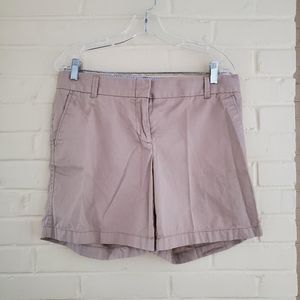 J.CREW BROKEN IN CHINOS Women's Sz 10 khaki Shorts/great condition 7 In. Inseam